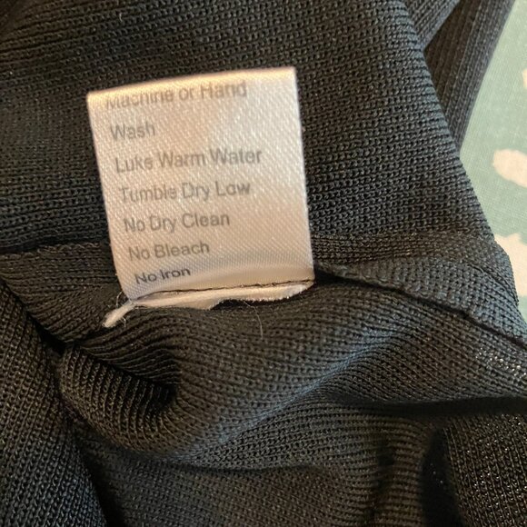 Ming Wang Black & Light Yellow Knit 3/4 Sleeve Blouse Size Extra Large XL - Picture 7 of 7